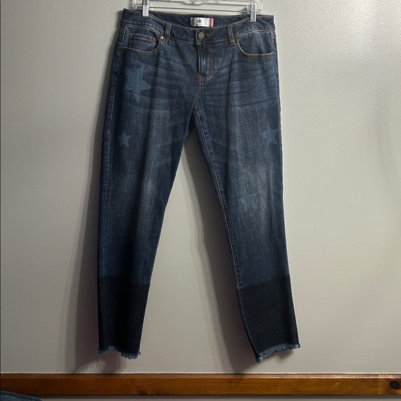 CAbi Slim Boyfriend Jeans with Star Detail SZ 8 - Picture 1 of 10